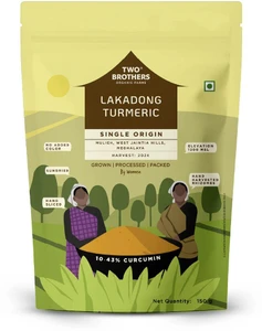Lakadong turmeric single origin glass bottle packaging
