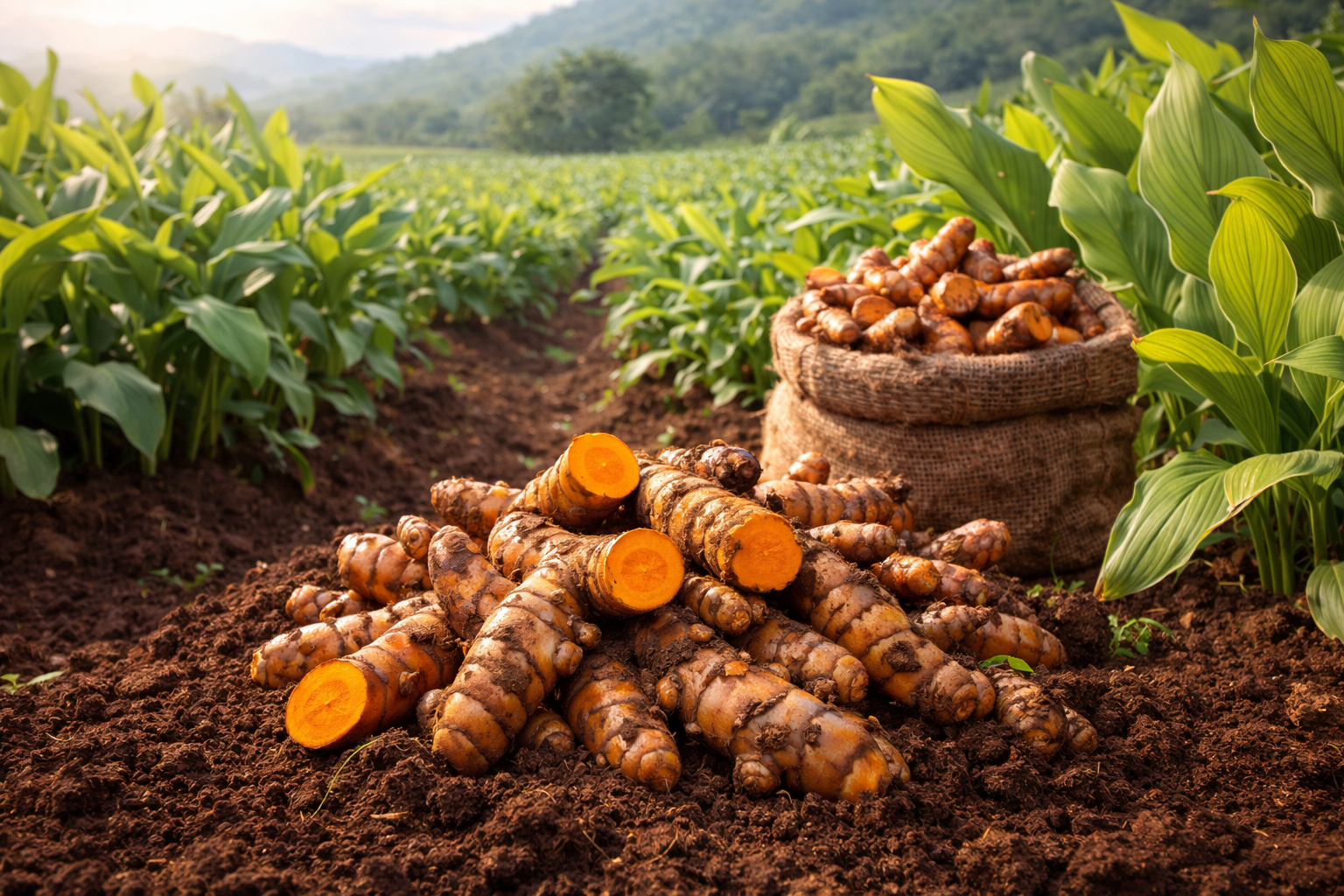 Whole dried turmeric rhizome fingers premium grade bulk wholesale